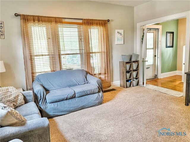 348 S 8th St, Upper Sandusky, OH 43351 - living room with carpet and baseboards
