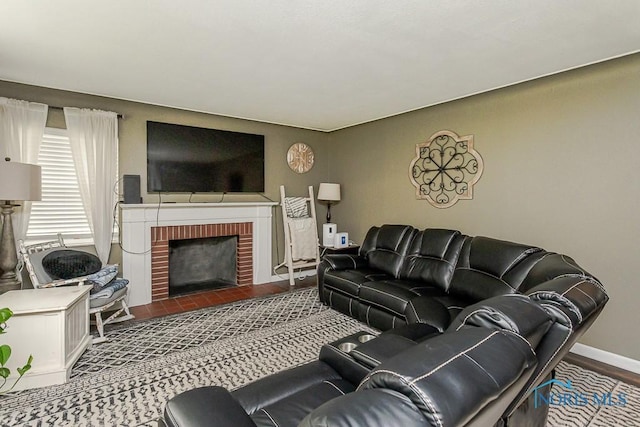 2838 Secor Rd, Toledo, OH 43606 - living area with baseboards and a fireplace