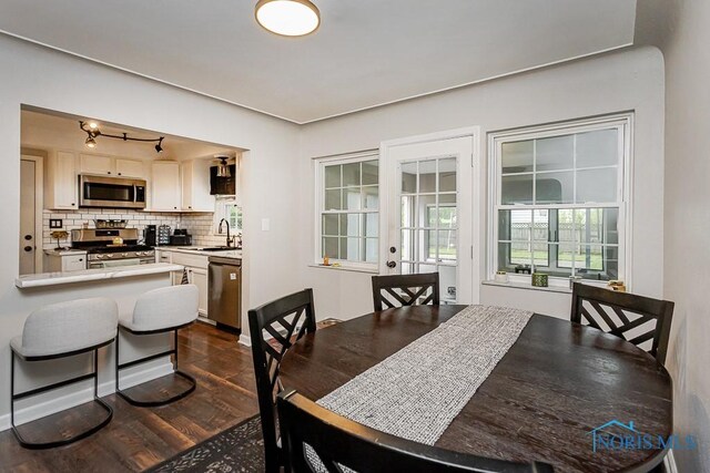 2838 Secor Rd, Toledo, OH 43606 - dining room with dark wood-type flooring and french doors