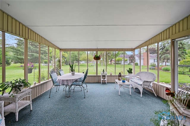2009 Saratoga Dr, Findlay, OH 45840 - sunroom / solarium featuring outdoor dining area