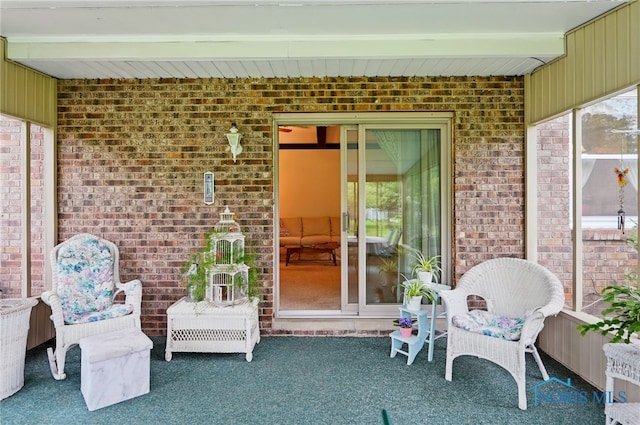 2009 Saratoga Dr, Findlay, OH 45840 - sunroom / solarium featuring beam ceiling