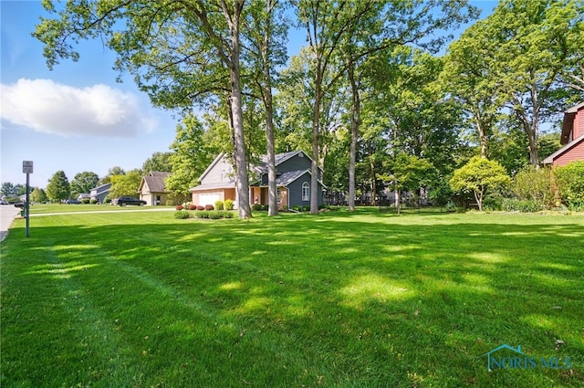 1301 Forest Park, Findlay, OH 45840 - view of grassy yard with a garage