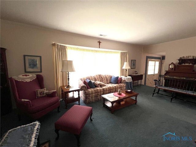 212 Duck Pond Rd, Upper Sandusky, OH 43351 - living room featuring carpet flooring