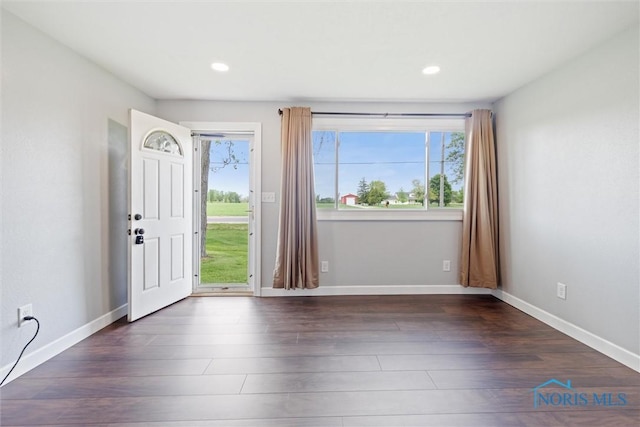 10540 Veler Rd, Curtice, OH 43412 - entrance foyer with wood finished floors, recessed lighting, and baseboards