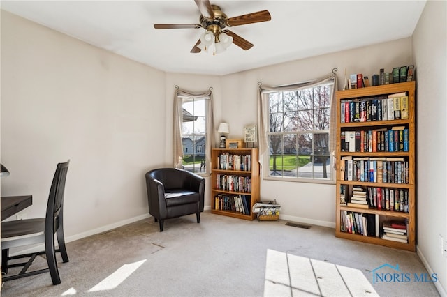 209 E Sawmill Rd, Findlay, OH 45840 - carpeted office with a ceiling fan and baseboards