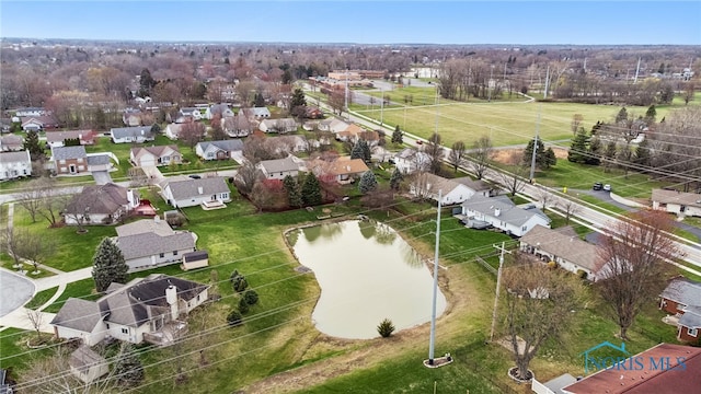 209 E Sawmill Rd, Findlay, OH 45840 - aerial view of property and surrounding area featuring nearby suburban area and a nearby body of water