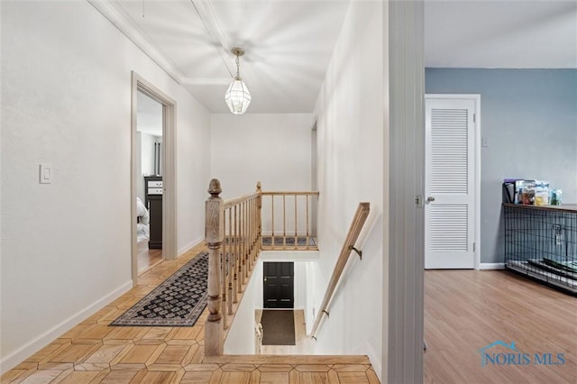 2222 Talmadge Rd, Ottawa Hills, OH 43606 - stairway with baseboards and wood finished floors