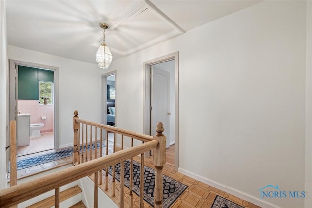 2222 Talmadge Rd, Ottawa Hills, OH 43606 - corridor featuring an upstairs landing and baseboards