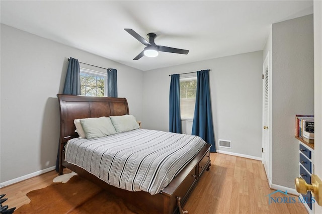 2222 Talmadge Rd, Ottawa Hills, OH 43606 - bedroom featuring wood finished floors, baseboards, and ceiling fan