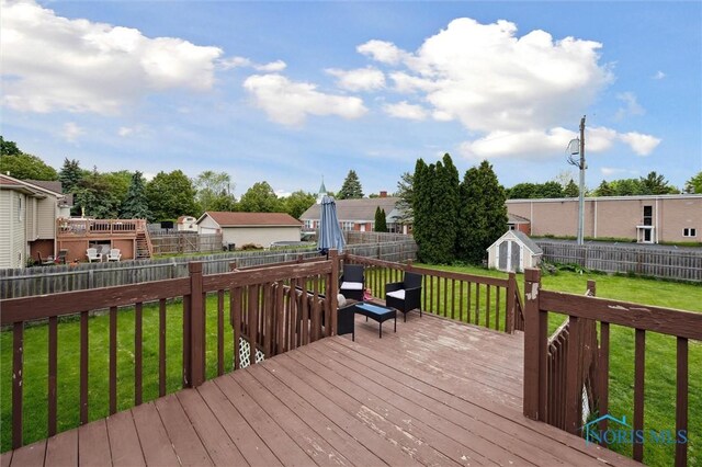513 Bay River Ct, Maumee, OH 43537 - wooden deck with a residential view
