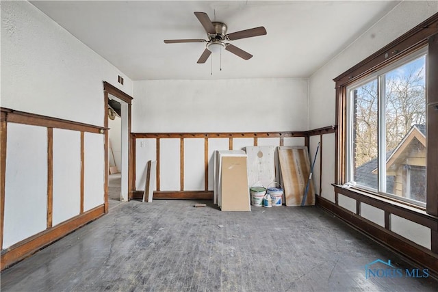 128 W Bancroft St, Toledo, OH 43620 - spare room with a ceiling fan