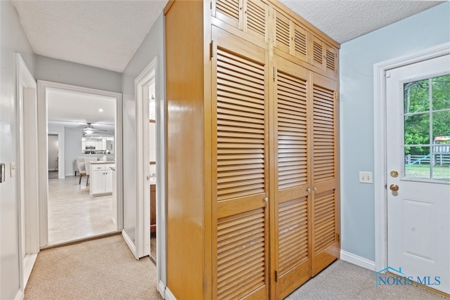 21265 State Route 2, Archbold, OH 43502 - corridor featuring light colored carpet, a textured ceiling, and baseboards
