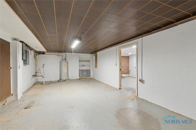 21265 State Route 2, Archbold, OH 43502 - basement featuring electric water heater and concrete block wall