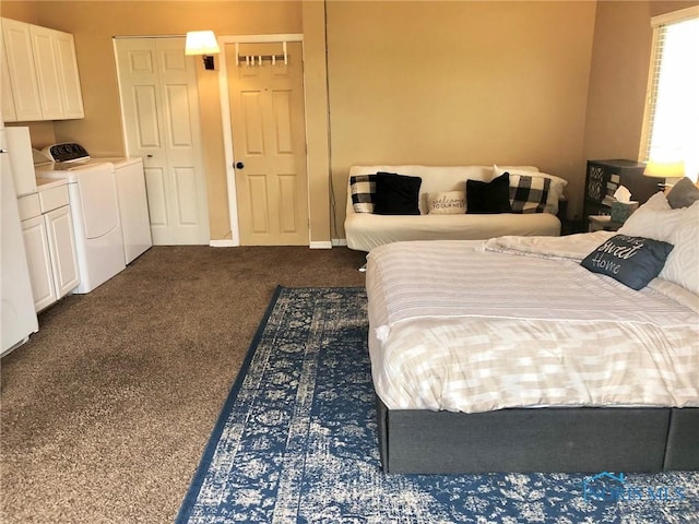 5151 Keller Rd, Walbridge, OH 43465 - carpeted bedroom with washing machine and dryer