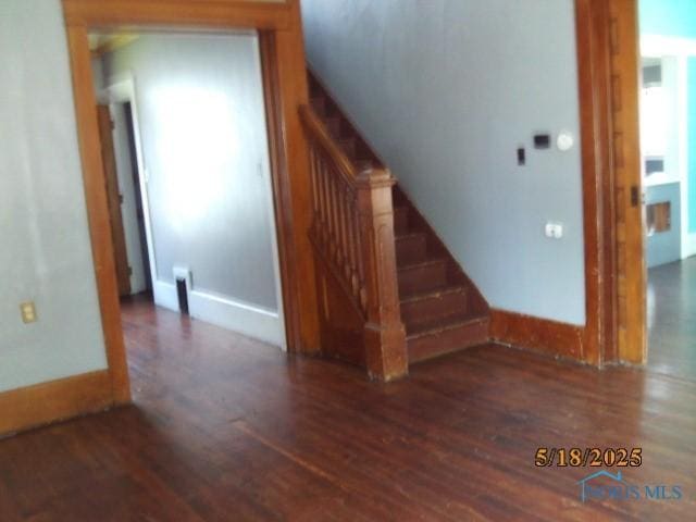 20390 Locust St, Weston, OH 43569 - stairway with wood finished floors and baseboards