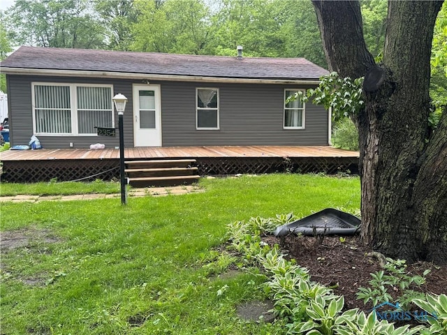 2354 Wilford Dr, Toledo, OH 43615 - manufactured / mobile home with a wooden deck and a front yard