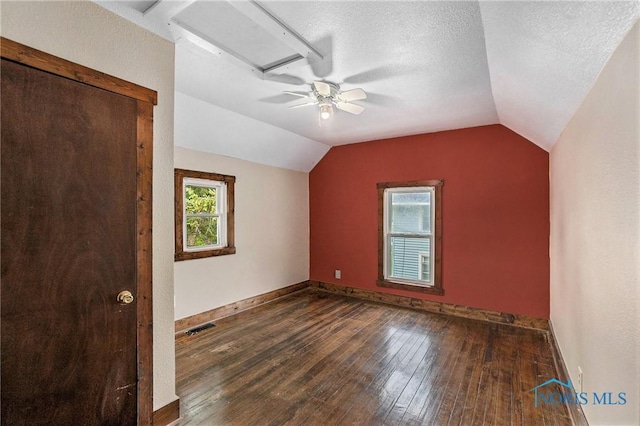 4279 Defiance Pike, Wayne, OH 43466 - additional living space featuring hardwood / wood-style flooring, vaulted ceiling, ceiling fan, and baseboards