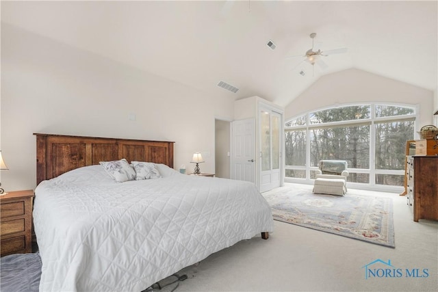 8801 W Bancroft St, Toledo, OH 43617 - carpeted bedroom featuring lofted ceiling and a ceiling fan