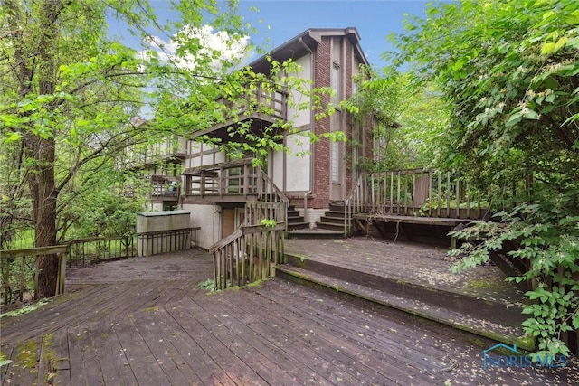 1250 Hidden Ridge Rd, Toledo, OH 43615 - wooden deck featuring stairs