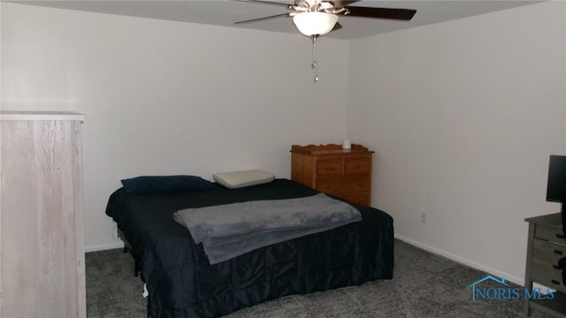 640 Hemlock St, Wauseon, OH 43567 - bedroom with carpet and ceiling fan
