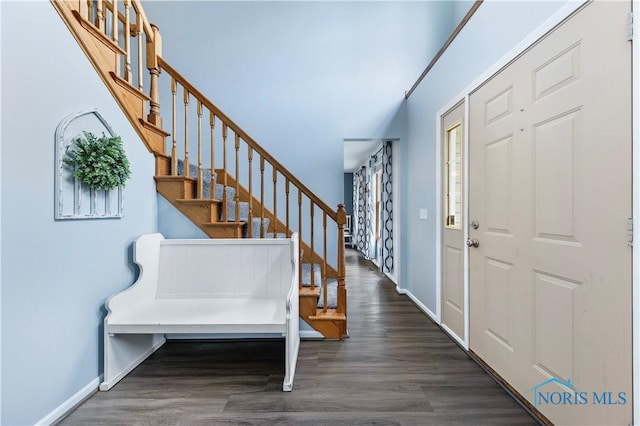 640 Hemlock St, Wauseon, OH 43567 - foyer featuring wood finished floors and stairway