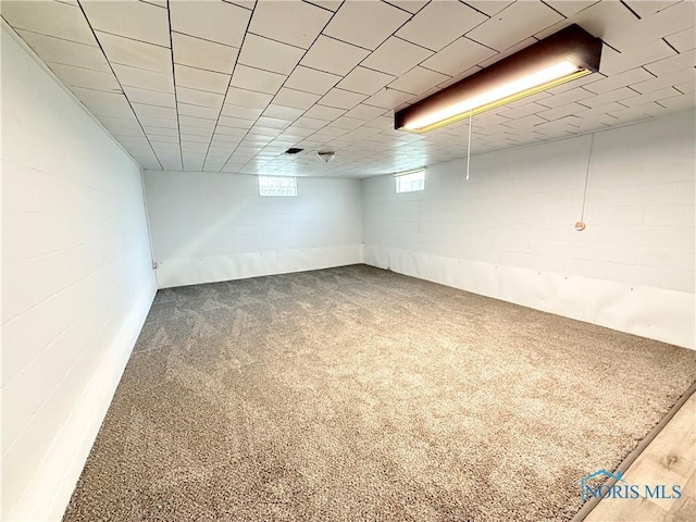 1641 Morrison Rd, Fremont, OH 43420 - basement featuring carpet flooring and concrete block wall