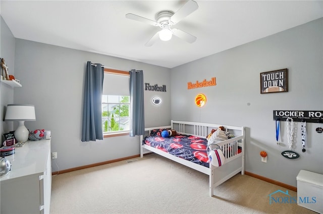 28178 Schriber St, Walbridge, OH 43465 - carpeted bedroom featuring baseboards and a ceiling fan