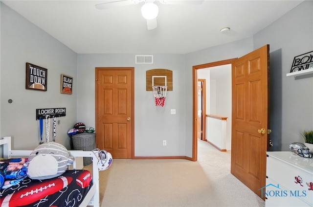 28178 Schriber St, Walbridge, OH 43465 - playroom featuring ceiling fan, carpet floors, and baseboards