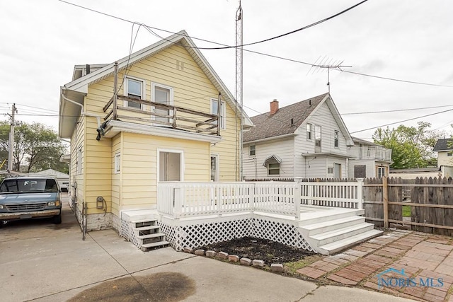 1385 Berdan Ave, Toledo, OH 43612 - back of house with a deck and a balcony