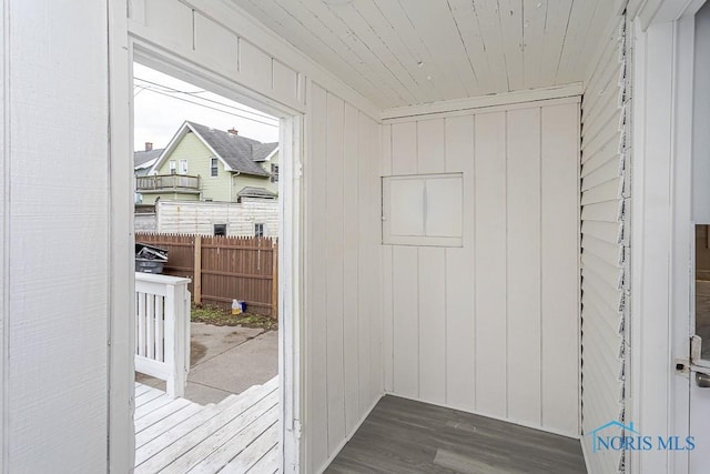 1385 Berdan Ave, Toledo, OH 43612 - entryway featuring wood finished floors and wooden walls