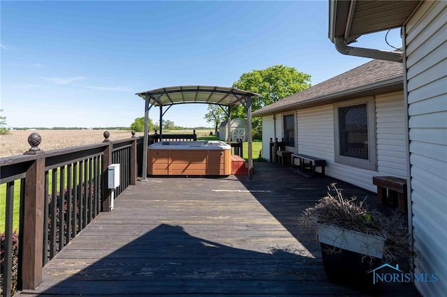 16070 Rd S, Columbus Grove, OH 45830 - wooden terrace with a hot tub