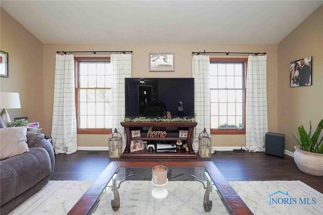 16070 Rd S, Columbus Grove, OH 45830 - living room with baseboards and wood finished floors