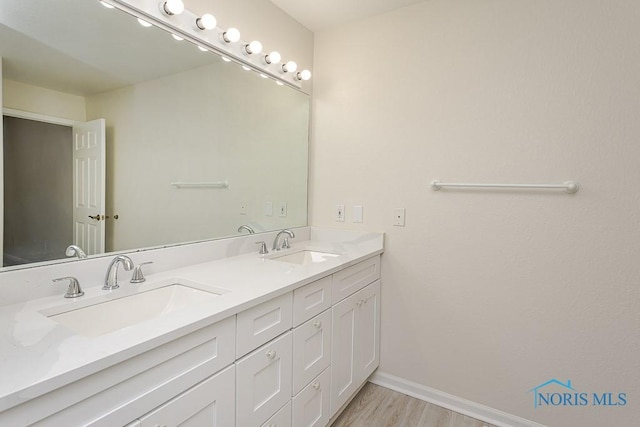4022 Stonehenge Dr Unit 4022, Sylvania, OH 43560 - full bath with double vanity, baseboards, and wood finished floors