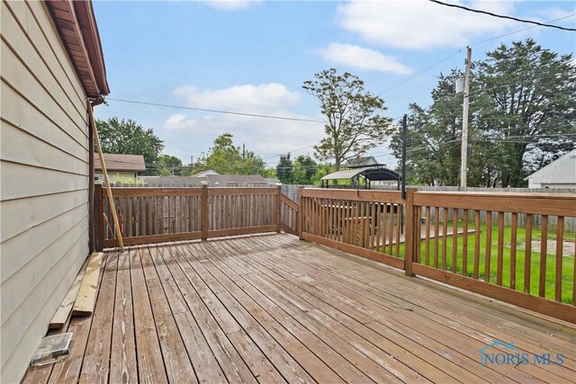 1006 Woodward Ave, Toledo, OH 43608 - deck featuring a gazebo and a fenced backyard