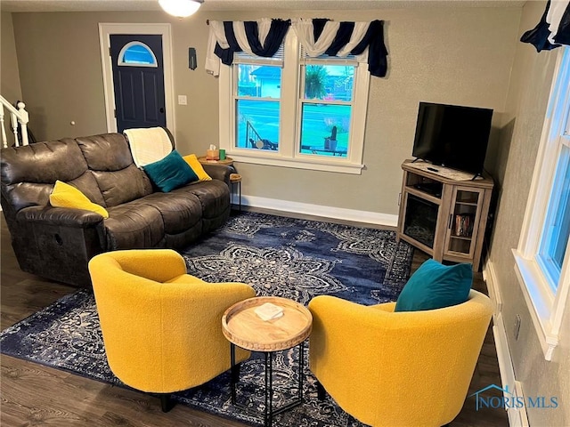 5806 Elmer Dr, Toledo, OH 43615 - living room with wood finished floors and baseboards