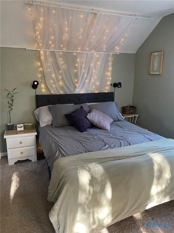 5806 Elmer Dr, Toledo, OH 43615 - carpeted bedroom featuring vaulted ceiling