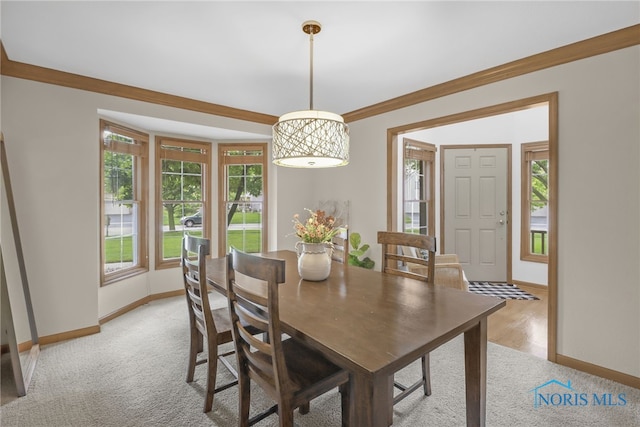 4729 Talon Trl, Maumee, OH 43537 - dining room with light carpet and baseboards