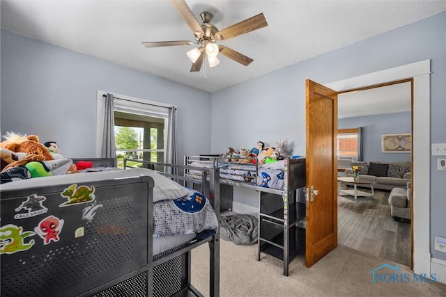 451 Toledo St, Elmore, OH 43416 - bedroom featuring carpet and a ceiling fan