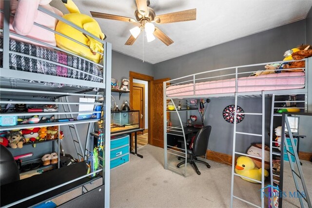451 Toledo St, Elmore, OH 43416 - carpeted bedroom featuring ceiling fan