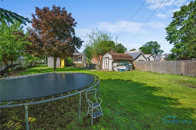 451 Toledo St, Elmore, OH 43416 - view of yard with a trampoline