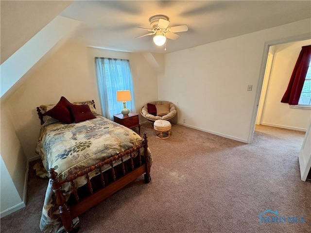 178 Gross St, Tiffin, OH 44883 - bedroom with carpet, a ceiling fan, and baseboards
