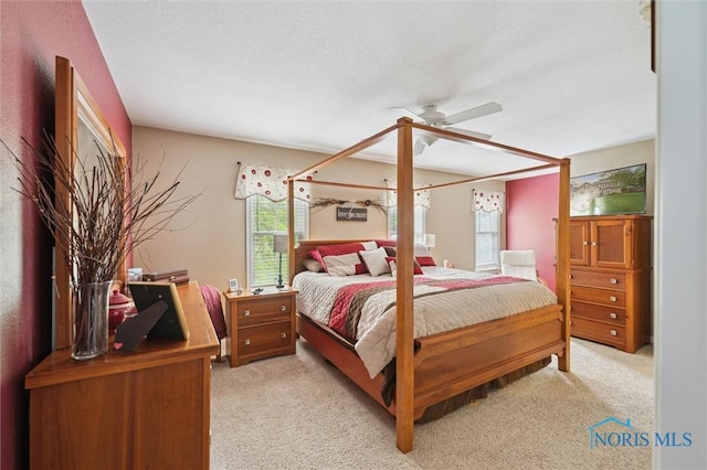 6200 Swiss Garden Rd, Toledo, OH 43612 - bedroom with light colored carpet and a ceiling fan