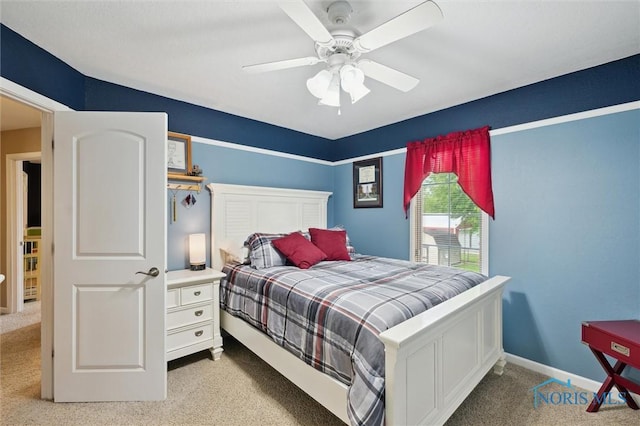 6200 Swiss Garden Rd, Toledo, OH 43612 - carpeted bedroom featuring a ceiling fan and baseboards