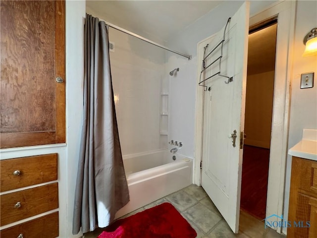 2135 Airport Hwy, Toledo, OH 43609 - full bath with tile patterned flooring, shower / bath combination with curtain, and vanity