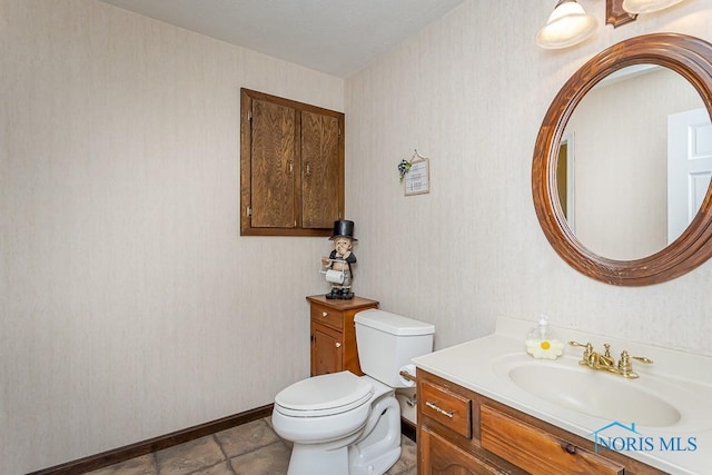 12949 Shaffer Rd, Swanton, OH 43558 - half bath with toilet, vanity, and baseboards