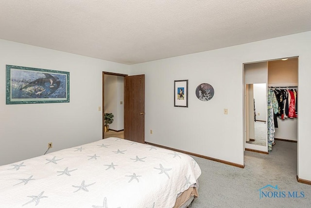 12949 Shaffer Rd, Swanton, OH 43558 - bedroom with a walk in closet, light carpet, baseboards, and a closet