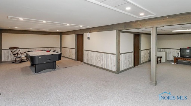 12949 Shaffer Rd, Swanton, OH 43558 - game room with carpet floors and recessed lighting