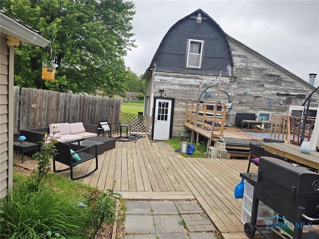 201 W Wabash St, Liberty Center, OH 43532 - wooden terrace featuring outdoor lounge area