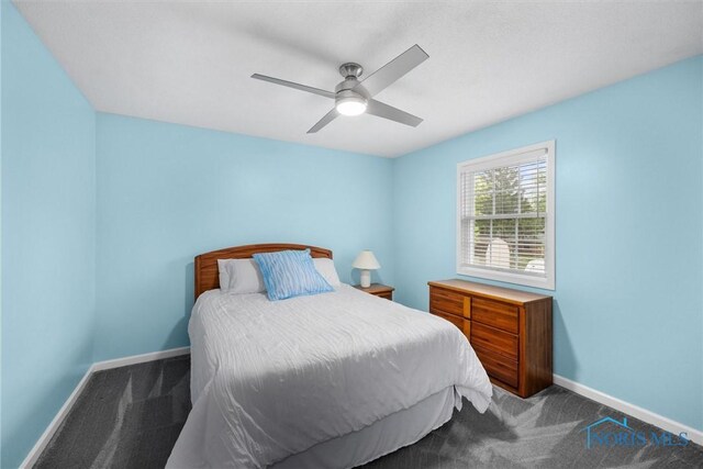 117 Freedom Ln, Waterville, OH 43566 - carpeted bedroom featuring baseboards and a ceiling fan