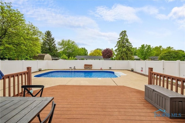 117 Freedom Ln, Waterville, OH 43566 - view of pool featuring a fenced backyard and a deck